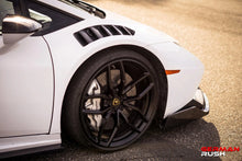Load image into Gallery viewer, German Rush front fenders in carbon fiber front on a 2014-2019 Lamborghini Huracan, image 8