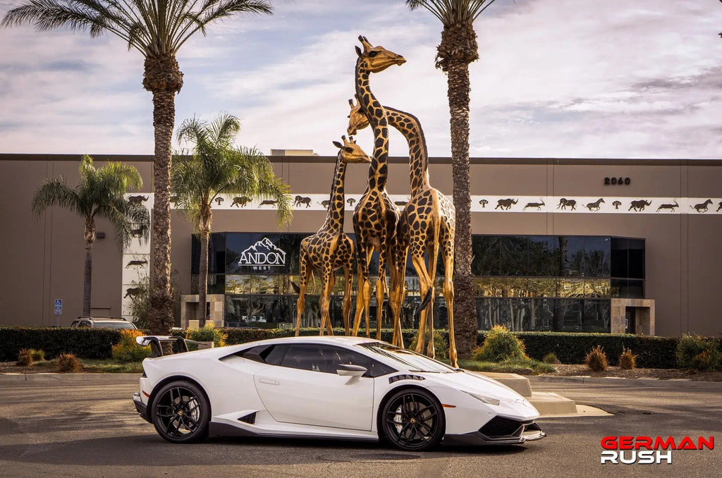 German Rush front fenders in carbon fiber profile on a 2014-2019 Lamborghini Huracan, image 5