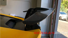 Load image into Gallery viewer, German Rush rear spoiler in carbon fiber weave on a 2014-2019 Lamborghini Huracan, image 13