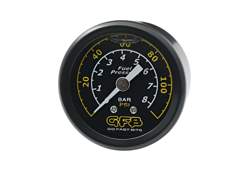 GFB Fuel Pressure Gauge (Suits 8050/8060) 40mm 1-1/2in 1/8MPT Thread 0-120PSI - Black Ops Auto Works