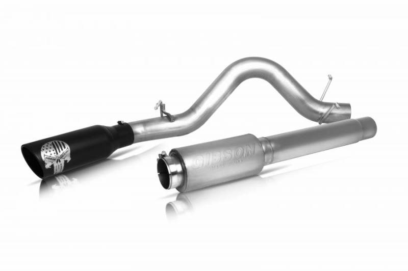 Gibson 04-10 Nissan Titan SE 5.6L 4in Patriot Skull Series Cat-Back Single Exhaust - Stainless - Black Ops Auto Works