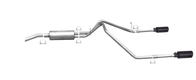 Gibson 11-18 Ram 1500 Big Horn 5.7L 2.25in Cat-Back Dual Split Exhaust - Black Elite Gibson GIB66565B