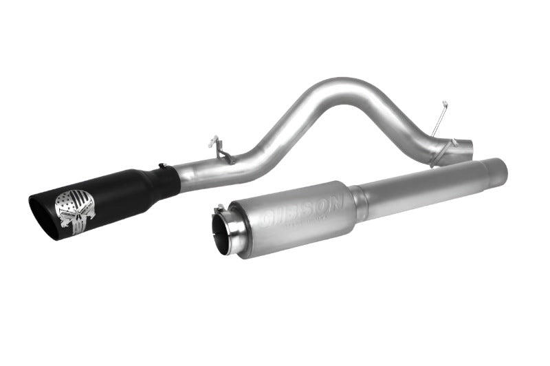 Gibson 14-15 GMC Sierra 1500 SLT 5.3L 4in Patriot Skull Series Cat-Back Single Exhaust - Stainless Gibson GIB76-0029