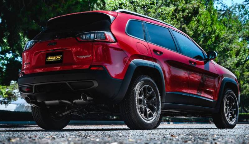 Gibson 14-20 Jeep Cherokee 3.2L 2.5in/2.25in Cat-Back Dual Split Exhaust - Stainless Gibson GIB617208