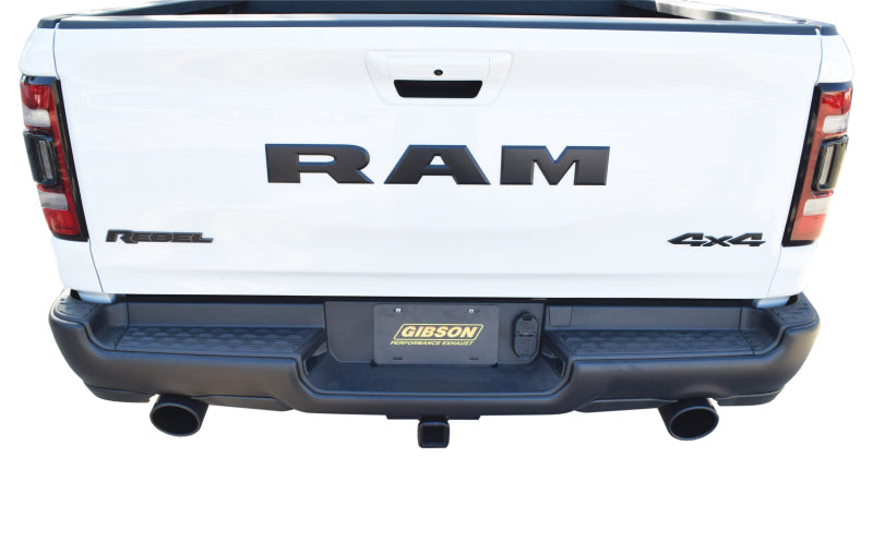 Gibson 2019 Ram 1500 Laramie 5.7L 2.5in Cat-Back Dual Split Exhaust - Black Elite Gibson GIB66570B
