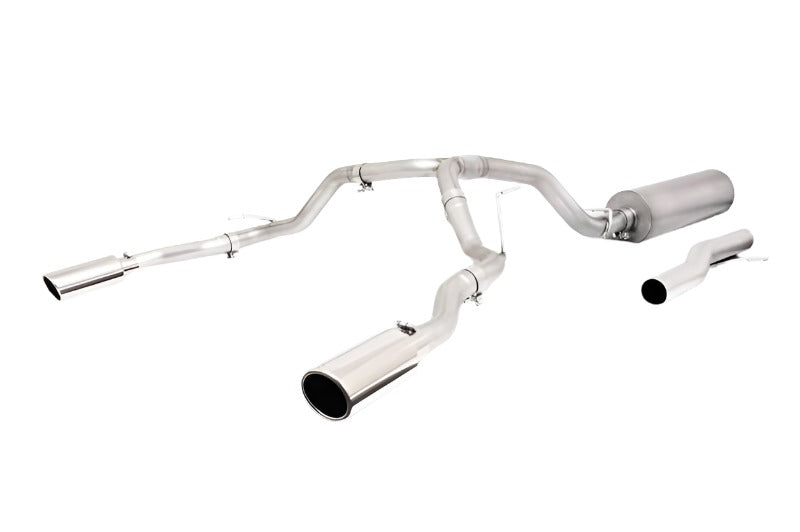 Gibson 21-22 GMC Yukon XL Denali/Suburban 6.2L 2/4wd Cat-Back Dual Split Exhaust - Stainless Gibson GIB65716