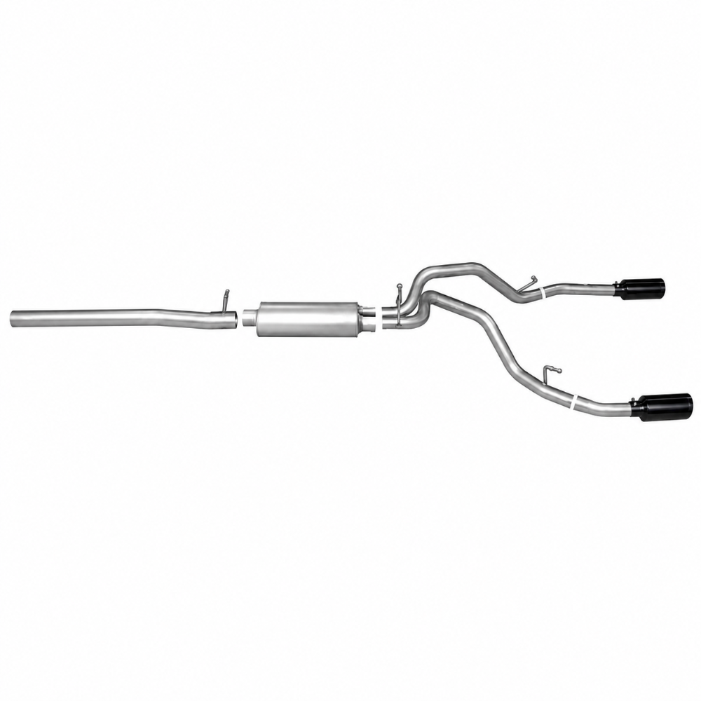Gibson 65677B Black Elite cat-back dual split exhaust for Escalade ESV and Yukon XL Denali 6.2L