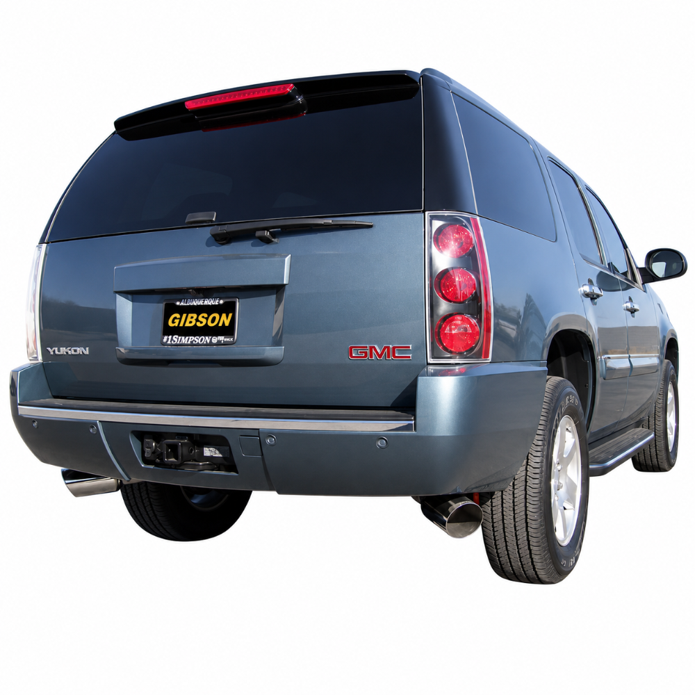 Gibson 65402 Dual Extreme Cat-Back Exhaust – 2007-2010 Cadillac Escalade / GMC Yukon Denali 6.2L – 5-Inch Polished Tips - Gib