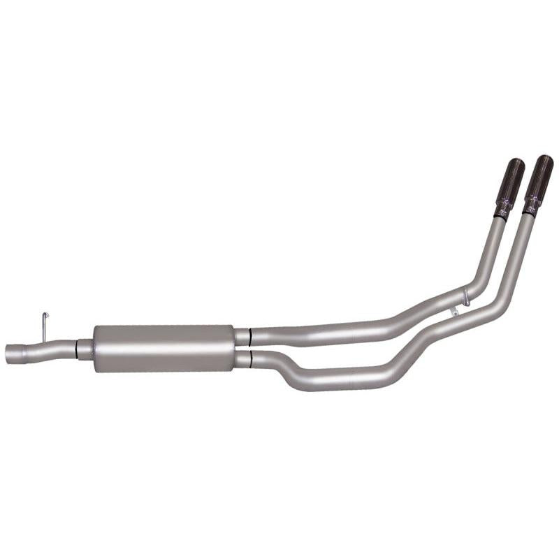 Gibson 05-06 Ford F-250 Super Duty Lariat 6.8L 2.5in Cat-Back Dual Sport Exhaust - Stainless - Gibson 69101