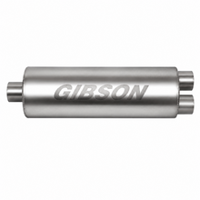 Load image into Gallery viewer, Gibson SFT Superflow Center/Dual Round Muffler Stainless 2.5" 6x16" - Gibson 758216S