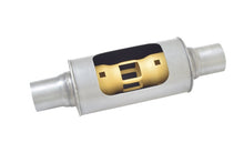 Load image into Gallery viewer, Gibson MWA Superflow Center/Center Round Muffler - 5x10in/2.5in Inlet/2.5in Outlet - Stainless Gibson GIBBM0113