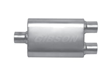 Load image into Gallery viewer, Gibson MWA Superflow Center/Dual Oval Muffler - 4x9x14in/3in Inlet/2.5in Outlet - Stainless Gibson GIBBM0109