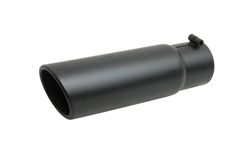 Gibson Rolled Edge Angle-Cut Tip - 4in OD/3.5in Inlet/12in Length - Black Ceramic Gibson GIB500645-B