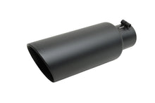 Load image into Gallery viewer, Gibson Round Dual Wall Angle-Cut Tip - 4in OD/2.25in Inlet/6.5in Length - Black Ceramic Gibson GIB500433-B