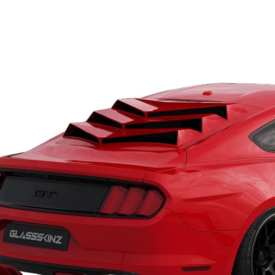 2015-2023 Ford Mustang S550 Louver Bakkdraft - GlassSkinz 1BAKKDRAFTS550-RAWGB