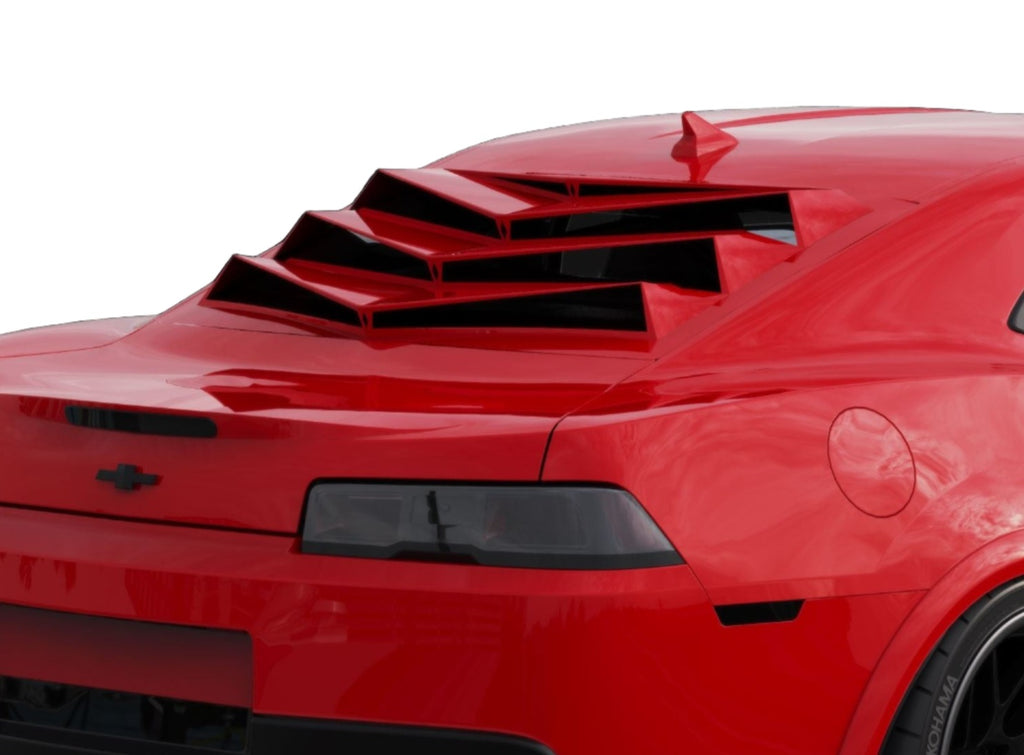 2010-2015 Chevrolet Camaro Louvers Bakkdraft - GlassSkinz 1CAM5BAKKDRAFT-RAWGB