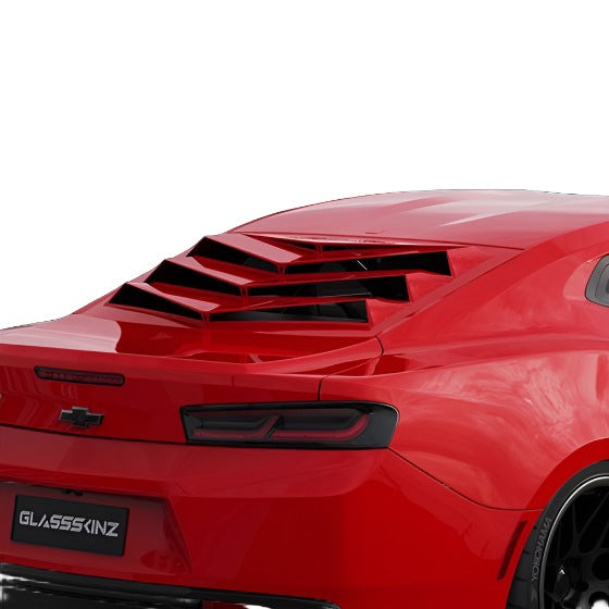 2016-2024 Chevrolet Camaro Louvers Bakkdraft - GlassSkinz 1CAM6BAKKDRAFT-RAWGB