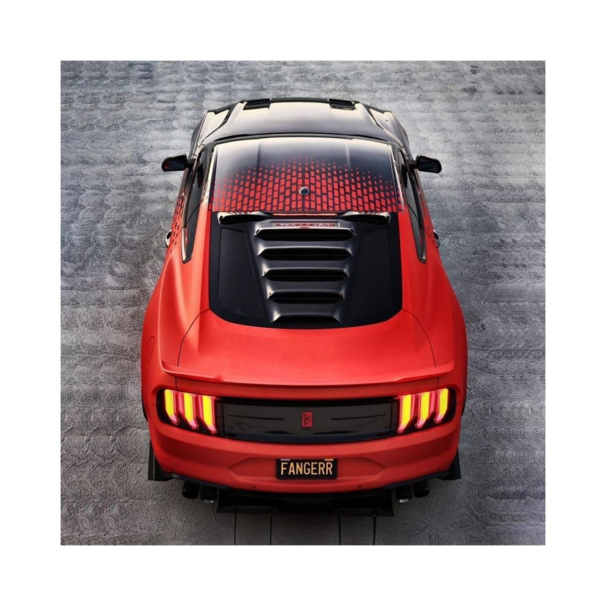 2024 Mustang S650 Tekno 1 Rear Window Louvers | Black Ops