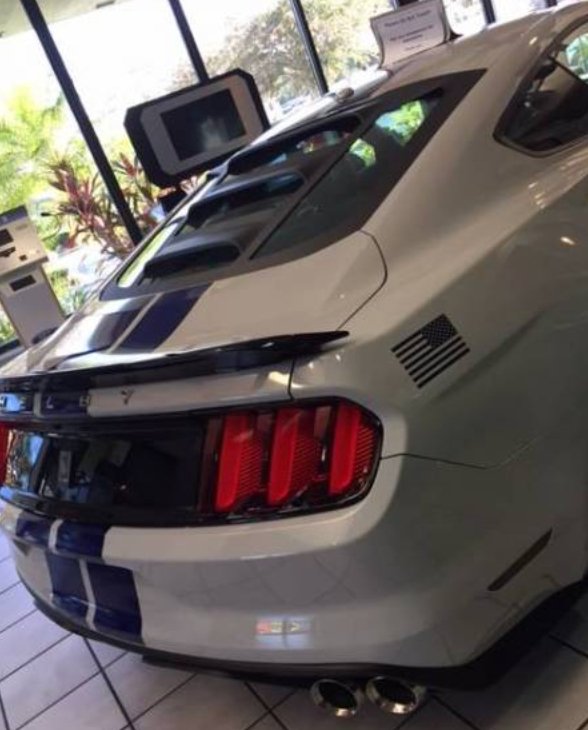 2015-2023 Ford Mustang S550 Louver Tekno 2 - GlassSkinz 1TEKNO2S550-RAWGB