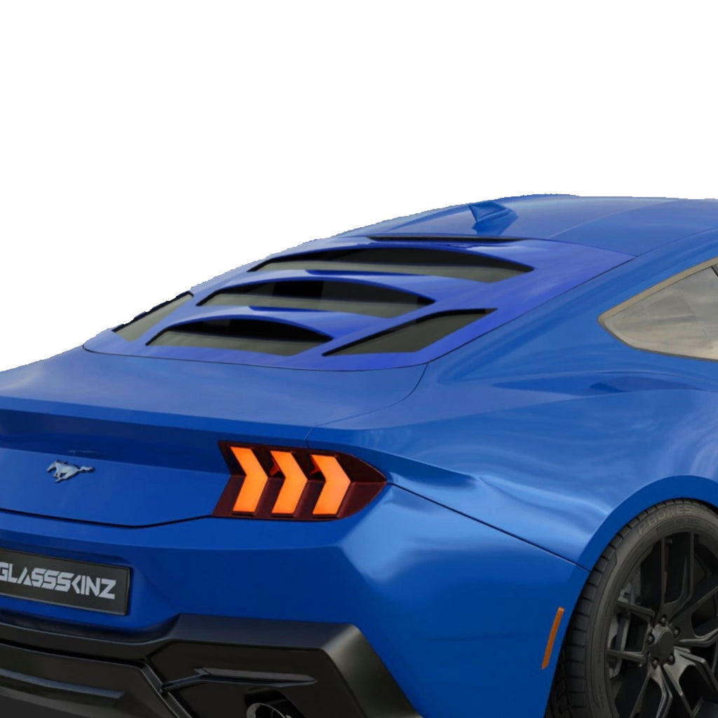 2024 Mustang S650 Tekno 3 Rear Window Louvers - GlassSkinz 1TEKNO3S650-RAWGB