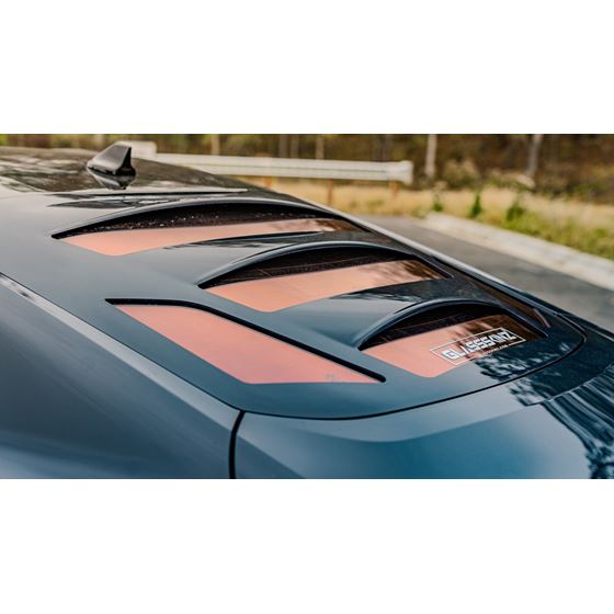 2024 Mustang S650 Tekno 3 Rear Window Louvers - GlassSkinz 1TEKNO3S650-RAWGB