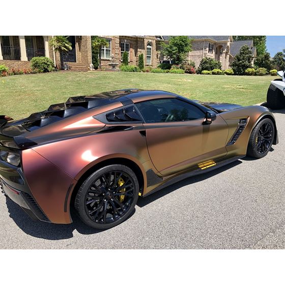 2014-2019 C7 Chevy Corvette Stingray Quarter Louvers - GlassSkinz C7BD-QTR-RAWGB