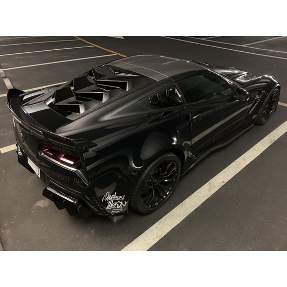 2014-2019 C7 Chevy Corvette Stingray Quarter Louvers - GlassSkinz C7BD-QTR-RAWGB