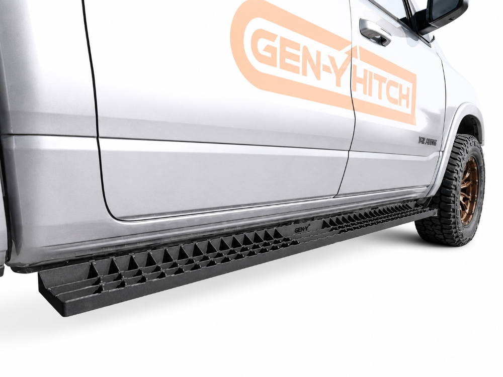 Black running boards for GM 1500 2500HD and 3500HD Crew Cab trucks