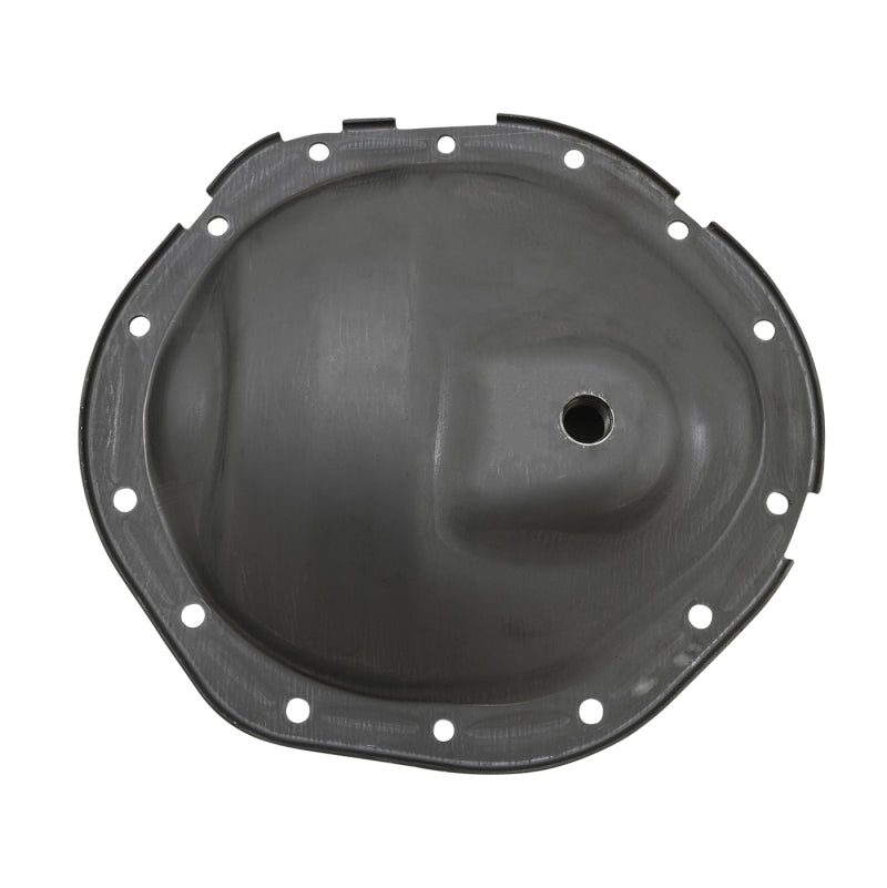 Yukon Gear steel differential cover for GM 9.5in showing threaded fill port