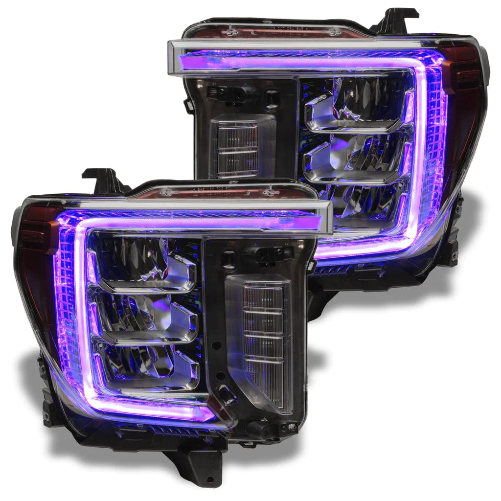 RGB Halo Kits GMC Sierra 2500/3500 HD | Multicolor RGBW DRL Boards (2020-2023)