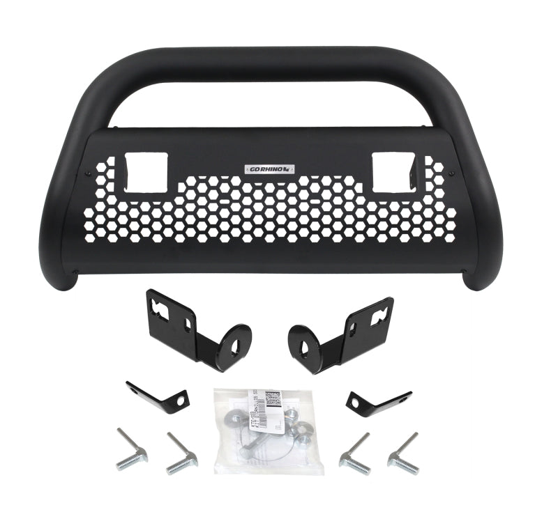 Go Rhino 02-05 Dodge Ram 1500/2500/3500 RC2 LR 2 Lights Complete Kit w/Front Guard + Brkts - Black Ops Auto Works