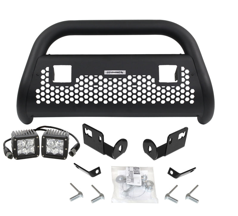 Go Rhino 05-15 Toyota Tacoma RC2 LR 2 Lights Complete Kit w/Front Guard + Brkts - Black Ops Auto Works