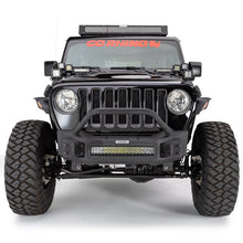 Load image into Gallery viewer, Go Rhino 07-20 Jeep Wrangler JL/JLU/JK/JKU/Gladiator JT Rockline Front Stubby Bumper w/ Overrider - Black Ops Auto Works