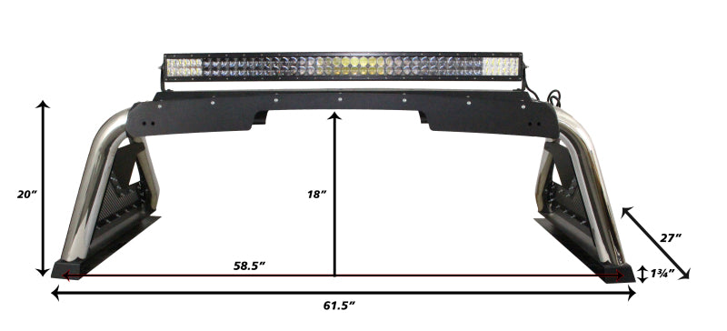 Go Rhino 15-20 Chevy Colorado Sport Bar 2.0 Complete Kit w/Sport Bar + Retractable Light Mnt - Black Ops Auto Works