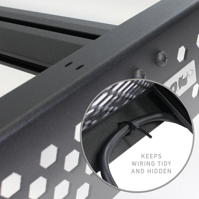 Go Rhino 16-21 Toyota Tacoma Ceros Low Profile Roof Rack Textured Black - Black Ops Auto Works