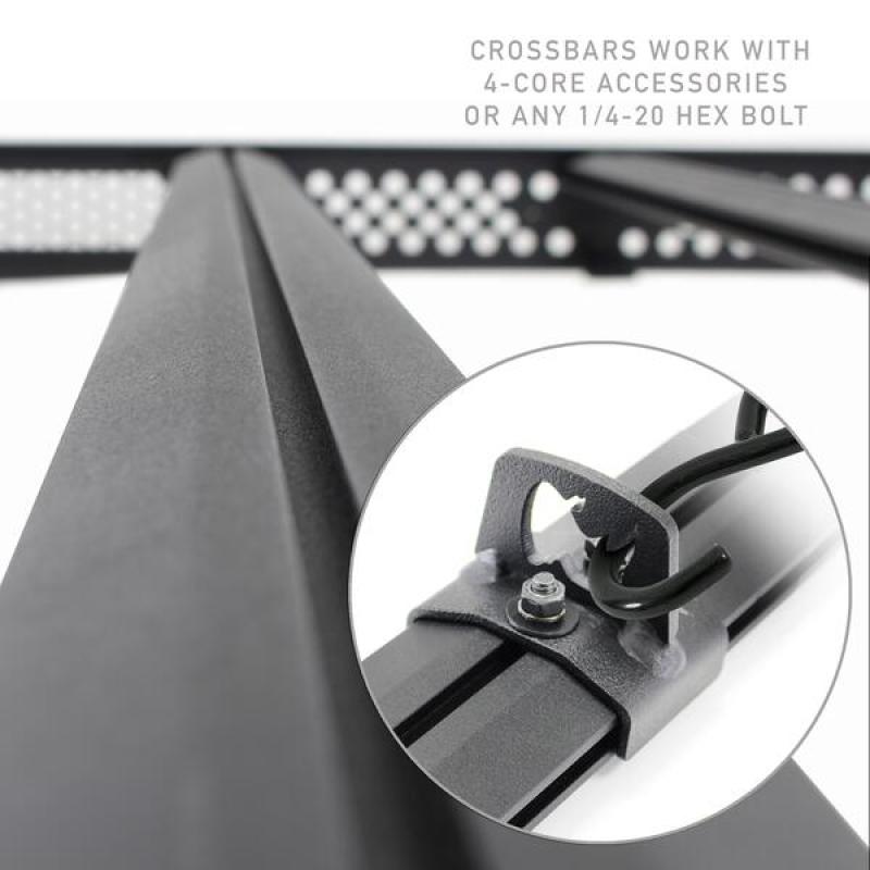 Go Rhino 16-23 Toyota Tacoma DC Ceros Low Profile Roof Rack - Tex. Blk - Black Ops Auto Works