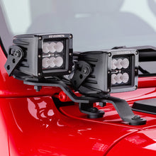 Load image into Gallery viewer, Go Rhino 18-20 Jeep Wrangler JL/JLU/Gladiator JT Light Mount - Two 3in Cubes Offset - Black Ops Auto Works