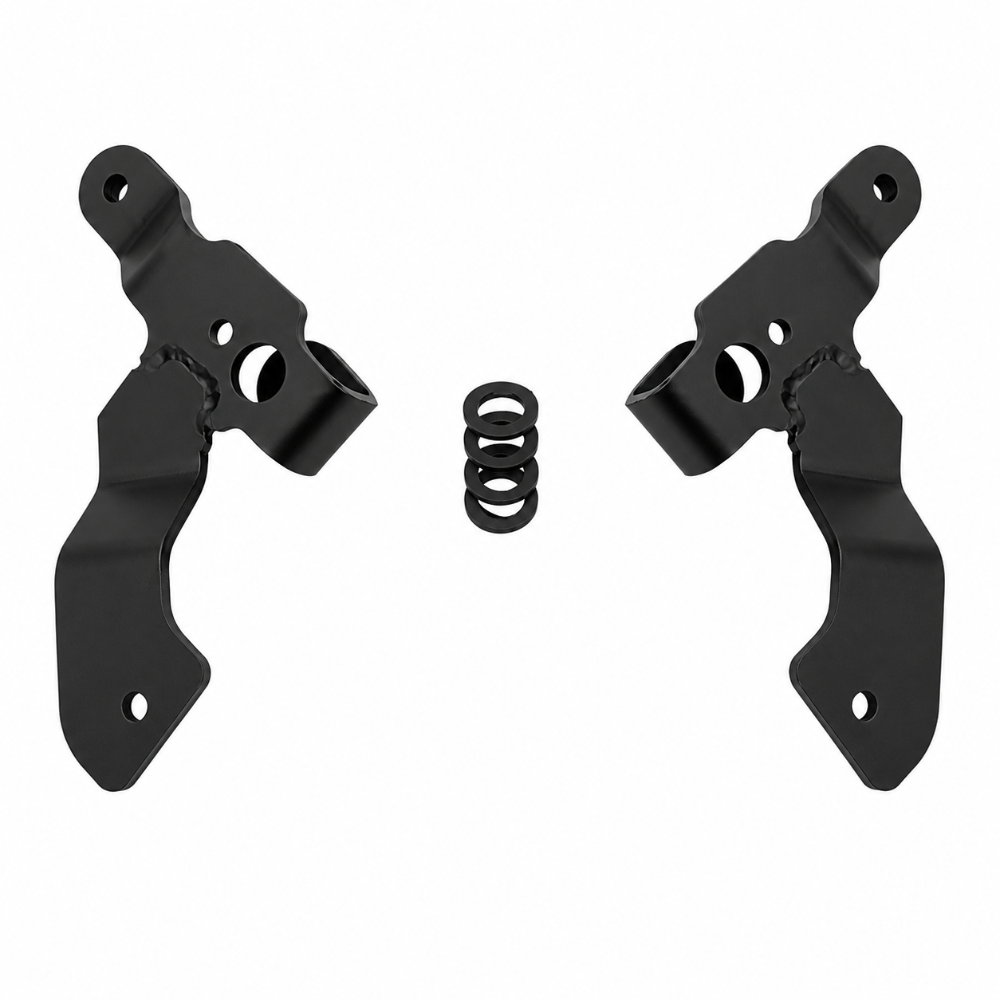 Go Rhino 18-20 Jeep Wrangler JL/JLU/Gladiator JT Light Mount - Two 3in Cubes Offset - Black Ops Auto Works