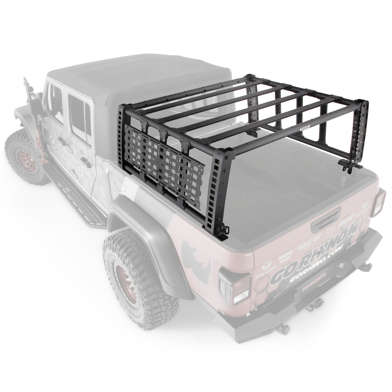 Go Rhino 19-21 Jeep Gladiator XRS Overland Xtreme Rack - Black-Truck Bed Rack-Go Rhino-