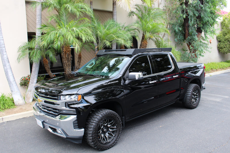 Go Rhino 19-23 Chevrolet/GMC Silverado/Sierra 1500 CC Ceros Low Profile Roof Rack - Tex. Blk - Black Ops Auto Works