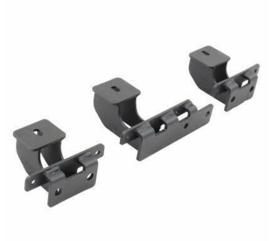 Go Rhino 2021+ Ford Bronco Brackets for Dominator Extreme Side Steps Textured Black - Black Ops Auto Works