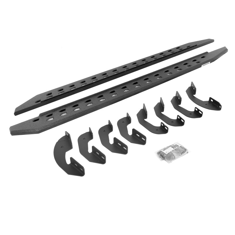 Go Rhino 2022 Toyota Tundra Crew Max RB20 Slim Running Board + Brackets - Bedliner Coating - Black Ops Auto Works
