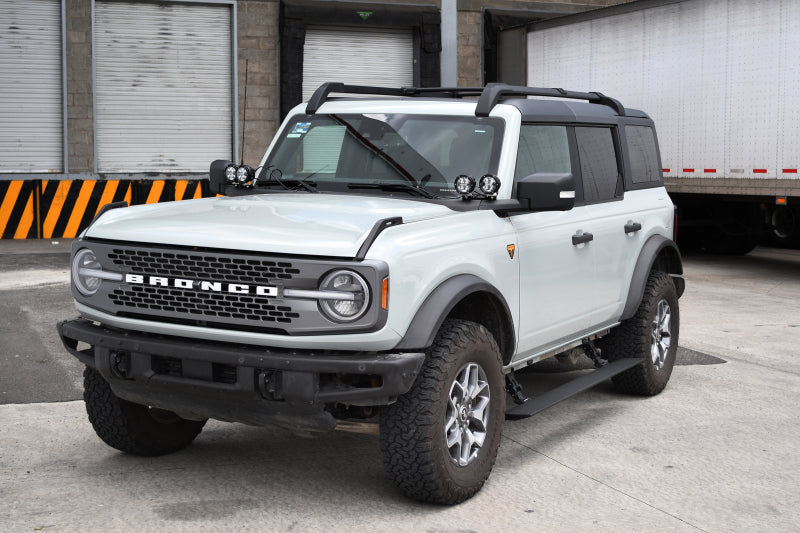 Go Rhino 21-23 Ford Bronco 4dr E-BOARD E1 Electric Running Board Kit (No Drill) - Tex. Blk - Black Ops Auto Works