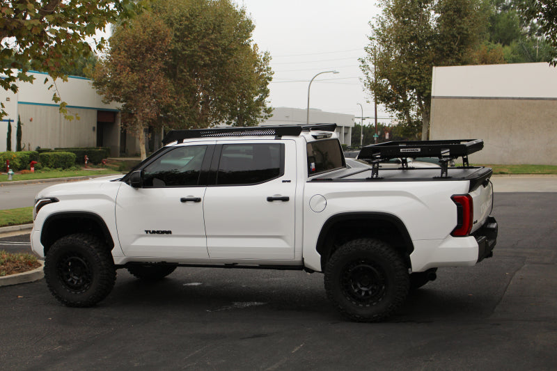 Go Rhino 22-23 Toyota Tundra CrewMax Ceros Low Profile Roof Rack - Tex. Blk - Black Ops Auto Works