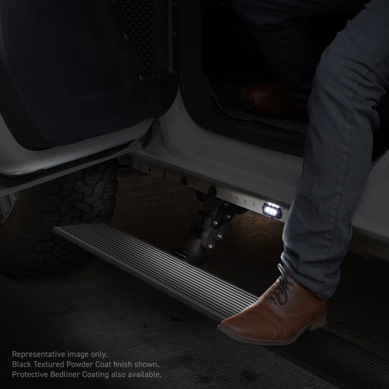 Go Rhino 22-24 Toyota Tundra Crew Cab E-BOARD E1 Electric Running Board Kit - Bedliner Coating - Black Ops Auto Works