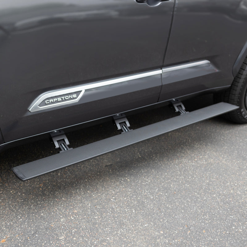 Go Rhino 23-24 Toyota Sequoia Sport Utility (Ex. Hybrid) E1 Electric Running Board Kit - Text. Black - Black Ops Auto Works