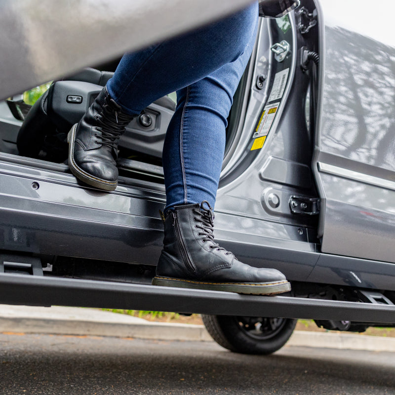 Go Rhino 23-24 Toyota Sequoia Sport Utility (Ex. Hybrid) E1 Electric Running Board Kit - Text. Black - Black Ops Auto Works