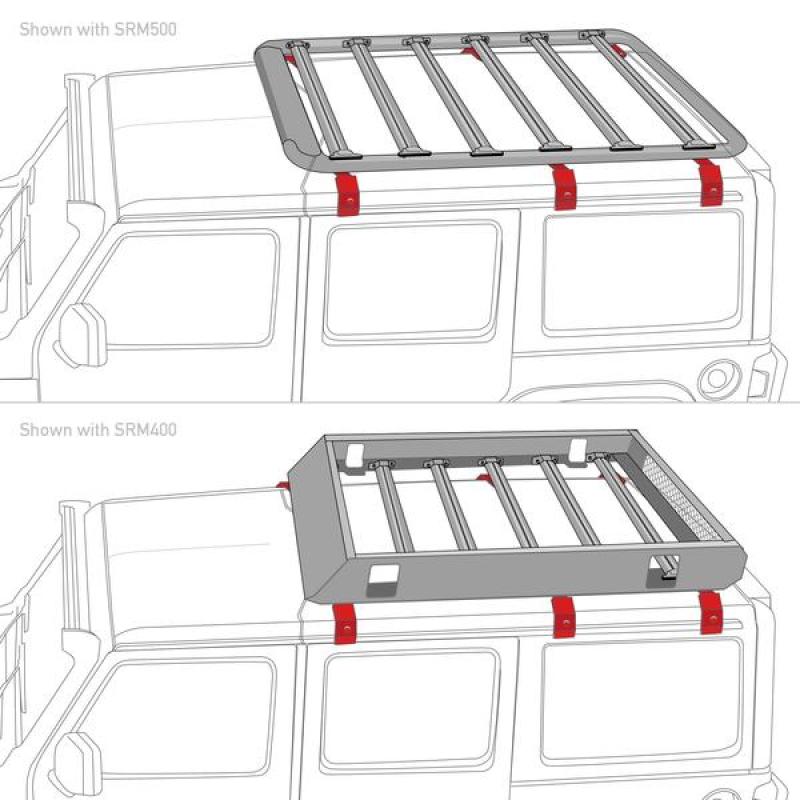 Go Rhino 6pc Rain Gutter Mounting Kit for SRM Rack - Black Ops Auto Works