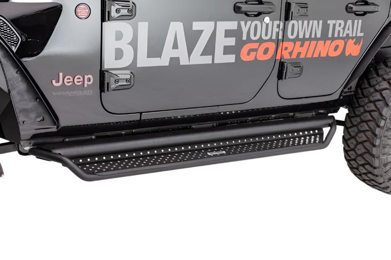 Go Rhino Dominator Extreme D1 Side Steps - Tex Blk - 87in - Black Ops Auto Works