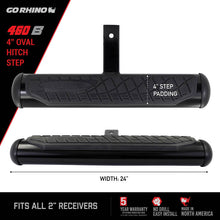 Load image into Gallery viewer, Go Rhino 4in Oval Hitch Step - Black - Go Rhino GOR460B